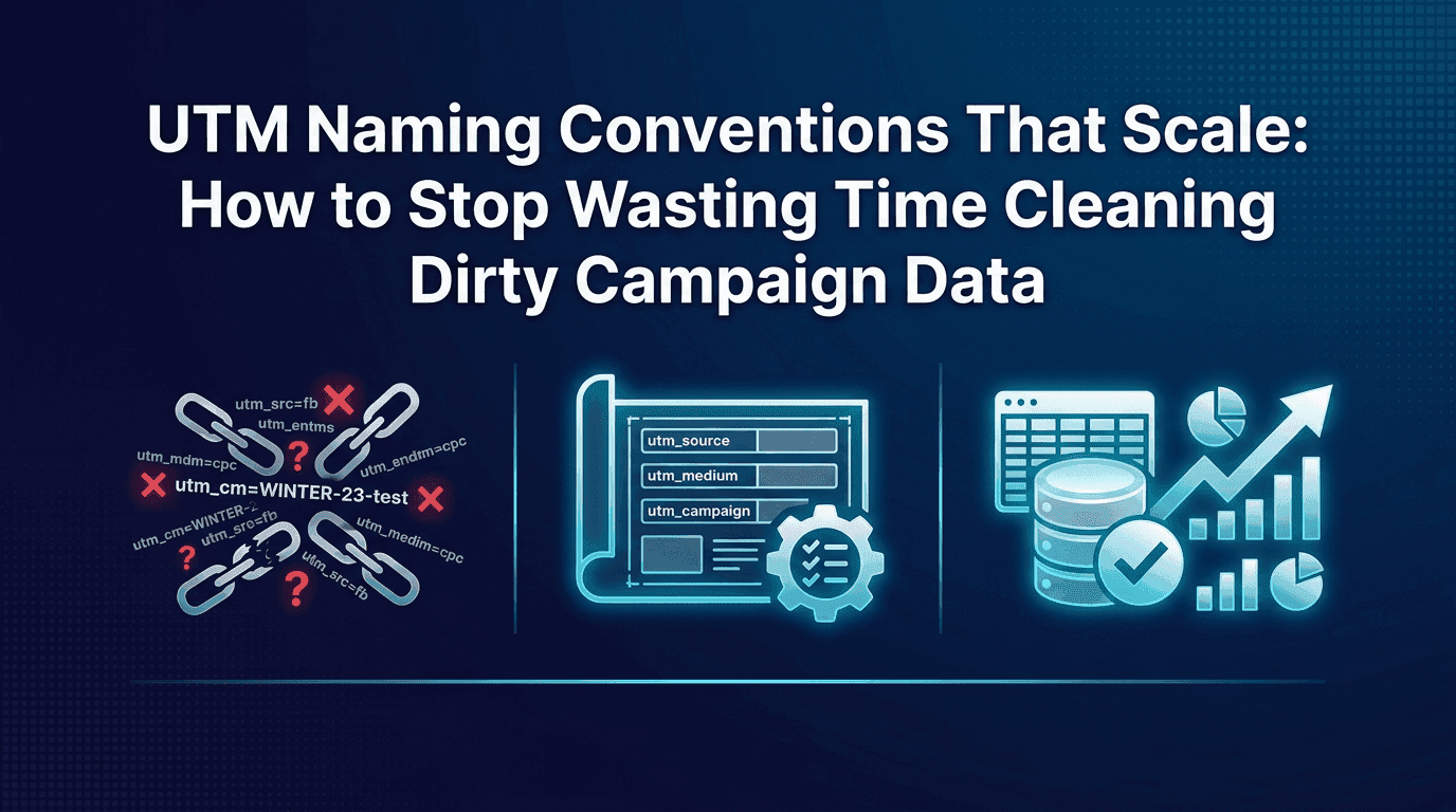 UTM Naming Conventions That Scale: How to Stop Wasting Time Cleaning Dirty Campaign Data