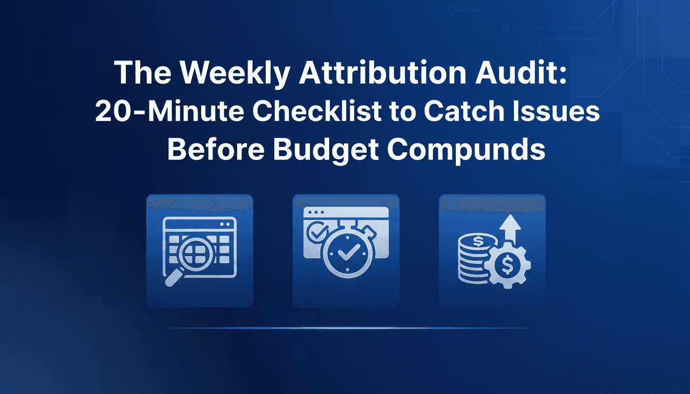 The Weekly Attribution Audit: 20-Minute Checklist to Catch Issues Before Budget Compounds
